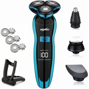 Instinct® Scheerapparaat mannen – Oplaadbaar - Elektrische Baard Trimmer - Wasbaar - 3 koppen - voor Nat- en Drooggebruik