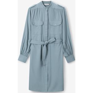 Sissy-Boy - Midi Jurk - Blauw - Met Ceintuur