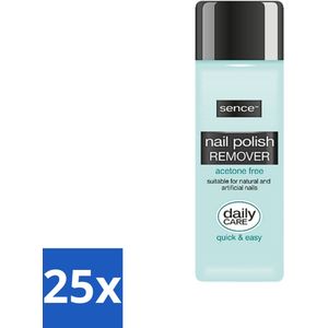 25 x Sence - Acetonvrij - Nagellakremover - Mild - 200 ml - Acetonvrije Nagellakremover - Nagellak Verwijderen - Milde Nagellakremover - Acetonvrije Nagellakremover Voor Natuurlijke Nagels - Acetonvrije Nagellakremover Voor Kunstnagels