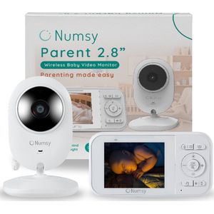 Numsy - Babyfoon met Camera - Uitbreidbaar tot 4 Camera's - Nachtzicht - Temperatuurweergave