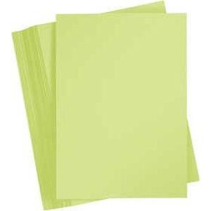 Gekleurd Karton, A4, 210x297 mm, 180 gr, lichtgroen, 100 vel/ 1 doos | Knutselpapier | Knutselkarton