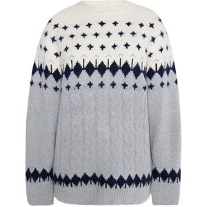 usha - BLUE LABEL - Gebreide Trui - Oversized - Noorse Patroon