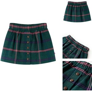 vidaXL Kinderrokje - Kinderrokjes - Kinderrok - Rokje Voor Meisje - Kinderrok 116 donkergroen