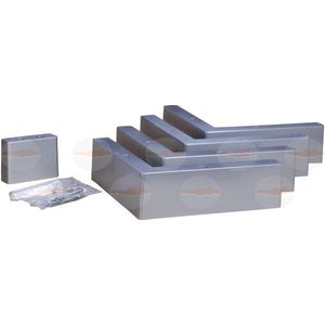 Slaaploods.nl Boxspring Poten Hoek - 6 cm Hoog - Set van 4 stuks - Zilver