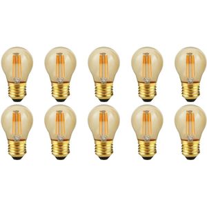 SPL - E27 LED Lamp - Goud - Dimbaar - Extra Warm Wit - 4W - 10 Stuks