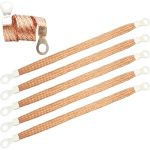 Mass Braid, 19 cm, Copper Mass, Universal Automotive Heavy Duty Motor Massage Band Copper (Pack of 5)