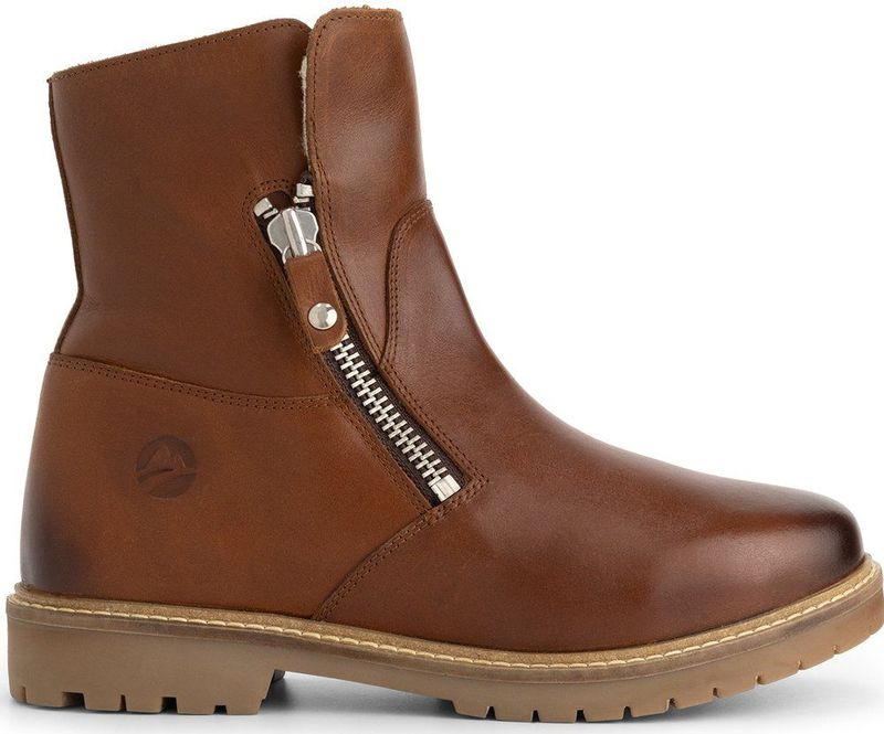 Travelin' - Vilsted - Enkellaarzen - Cognac - Wolgevoerd