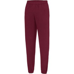 College Cuffed Joggingsbroek met elastische taille Burgundy - L