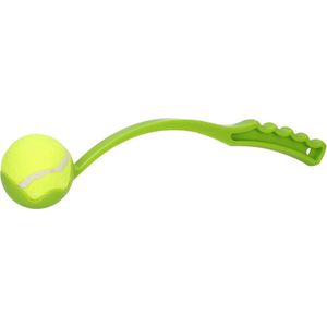 Blauwe Honden Ballenwerper met Ergonomische Handgreep – Inclusief Tennisbal – 38cm – Groen | Balwerper voor Hond | Bal Werpen | Apporteer Speelgoed | Hondenspeelgoed