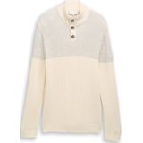 Tom Tailor Troyer gebreide trui met knoopsluiting