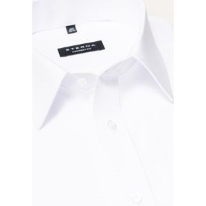 ETERNA comfort fit overhemd - korte mouw - poplin heren overhemd - wit - Strijkvrij - Boordmaat: 50