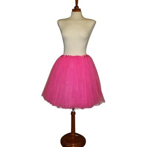 Tule rokje – 50 cm - Neon pink - Tutu - Petticoat - Ballet rokje - 3 lagen tule - t/m maat 42