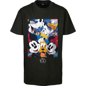 Mister Tee Mickey Mouse - Disney 100 Mickey & Friends Kinder T-shirt - Kids 158/164 - Zwart