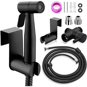 Selbro ® Bidet handdoucheset, premium roestvrij staal, geborsteld bidet, handdouche, bidet sproeier met ventiel en adapter voor douche, badkamer, hygiëne
