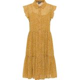 Dreimaster - Jurk - Donkergeel - Veelkleurig