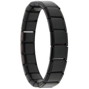 Elegante Gepolijste Armband - Zwart - Armbanden Heren Dames - Cadeau voor Man - Mannen Cadeautjes
