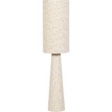 WOOOD Loft Vloerlamp - Metaal/Bouclé - Naturel Met Stippen - E27 Lichtbron - 130xØ30 cm