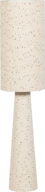 WOOOD Loft Vloerlamp - Metaal/Bouclé - Naturel Met Stippen - E27 Lichtbron - 130xØ30 cm