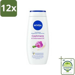 NIVEA Douchecrème Cashmere & Cotton Seed Oil 250 ml - Voordeelverpakking - 12 stuks - Douchegel - NIVEA
