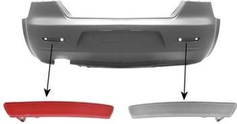 VanWezel - 0160939 - Catadioptre - Rood - Achterste Carrosserie