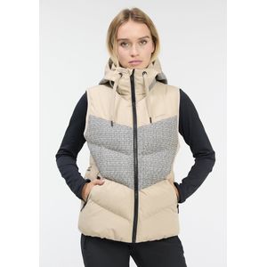 Protest Prtphar – Bodywarmer Dames – Ritssluiting – Capuchon – Bamboobeige