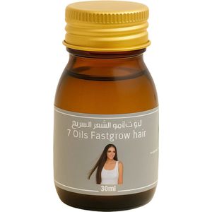 RNCosmetics - 7-Oliën Fastgrow Haarolie 30ml – 100% Pure Natuurlijke Oliën voor Snellere Haargroei & Hair Loss – Versterkt, Voedt & Vermindert Haaruitval – Met Jojoba-, Lavendel-, Castor-, Kokos-, Zoete Amandel-, Waterkers- & Aloë Vera-olie