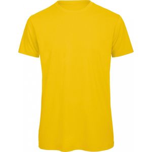 T-shirt Heren M B&C Ronde hals Korte mouw Gold 100% Katoen