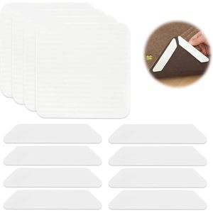 Antislip ondermatten 12 stuks - 10 x 10 cm, herbruikbaar en veilig voor keuken, tegels en parket