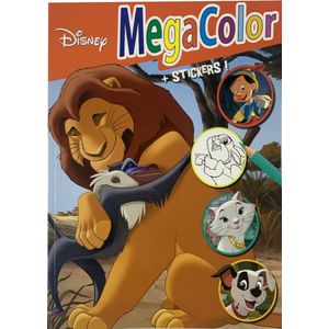 MegaColor - Disney Prinses Simba A4 kleurboek met 120 kleurpagina's + 25 stickers