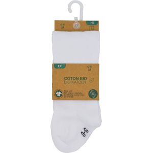 Babypanty- 6-12 mnd- wit - hoogwaardig katoen- babymaillot- broekkousen baby