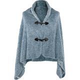 Poncho - COSY - Sherpa - 75x150cm - Stone Blue