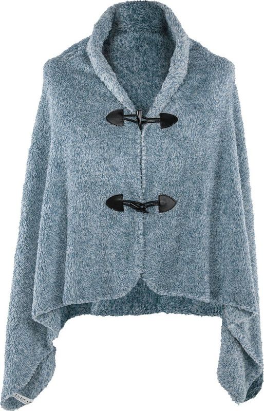 Poncho - COSY - Sherpa - 75x150cm - Stone Blue