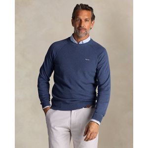 NZA - Blauwe katoenen trui met ronde hals