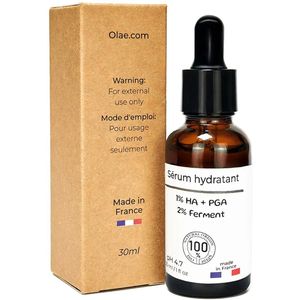 Natuurlijke Intensieve hydraterende gezicht serum met 2% postbioticum uit granen en 1% polyglutaminezuur 30ml