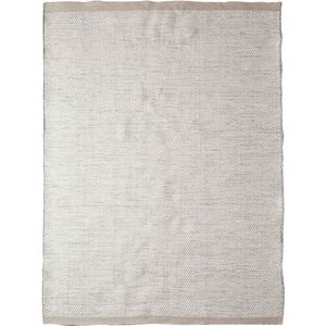 Matta - Scandi Grey White Vloerkleed - 200x300  - Rechthoek - Buiten,Laagpolig,Structuur Tapijt - Modern - Beige, Grijs