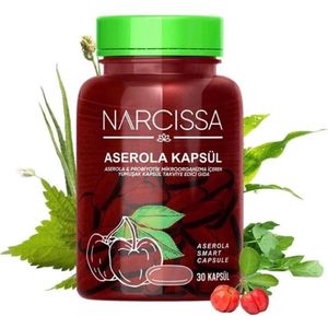 Narcissa Acerola - 30 Capsule/Softgel en Detox met probiotische micro-organismen, Superfood, Snel Afslanken