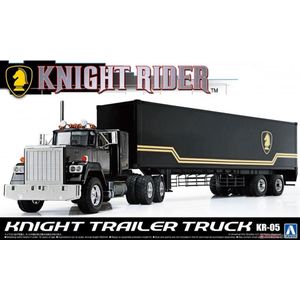 1:28 Aoshima 06379 Knight Rider Knight Trailer Truck Plastic Modelbouwpakket