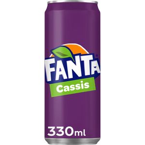 Frisdrank Fanta Cassis blikje 0.33l - 24 stuks