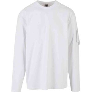 Urban Classics - Sleeve Pocket Longsleeve shirt - XXL - Wit