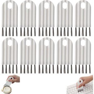 10-pack toetsenbordborstel, nylon borstel, borstel voor het reinigen van de borstelnaad, mini kleine flexibele borstel, geschikt voor het reinigen van computertoetsenborden, deksels van bekers, kookplaten