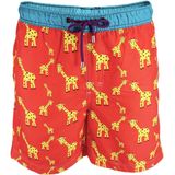 UNABUX Zwemshorts ' WATER GIRAFFE '  geel / rood