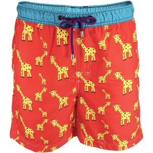 UNABUX Zwemshorts ' WATER GIRAFFE '  geel / rood