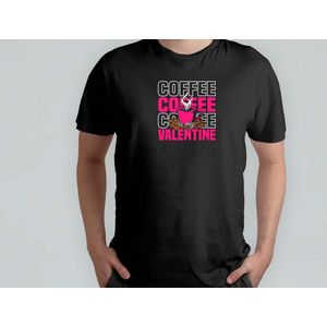 Happy coffee is my valentine - T Shirt - ValentineVibes - Funny - CupidLove - RomanticDay - ValentijnVibes - CupidoLiefde - RomantischeDag