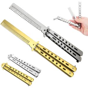 Vlinderkam voor professioneel stylen - hoogwaardig roestvrij staal - zwart/goud