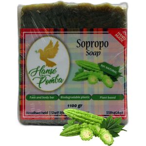 Hansé Pomba - Sopropo Soap - Zeep - 99% natuurlijk - Bittermeloen - Balsempeer - Karela - Suriname