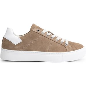 NoGRZ P.Paget Suede leren damessneaker - Taupe leer