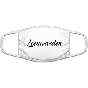 Leeuwarden mondkapje | gezichtsmasker | bescherming | bedrukt | logo | Wit mondmasker van katoen, uitwasbaar & herbruikbaar. Geschikt voor OV