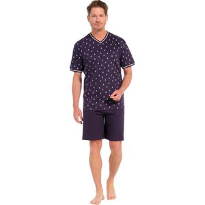 Pastunette pyjama heren - donkerblauw met zeilbootjes all-overprint - 33241-618-2/529 - maat S