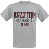 Led Zeppelin - Symbols Est. 1968 - T-shirt - Gemêleerd Grijs