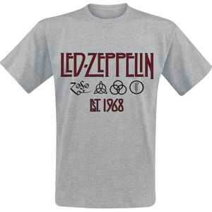 Led Zeppelin - Symbols Est. 1968 - T-shirt - Gemêleerd Grijs